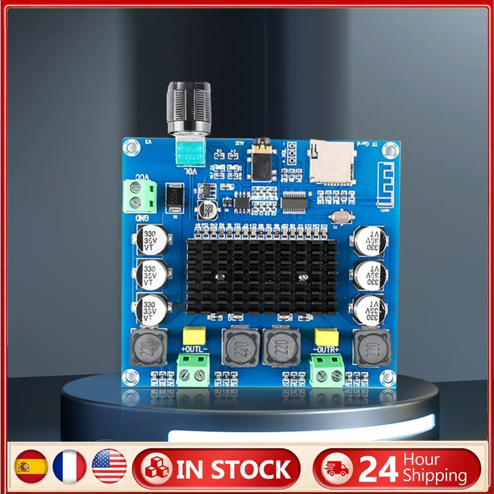 XH-A105 โมดูลเสียงกำลังสูง ช่องสัญญาณคู่ TDA7498 บอร์ดขยายเสียง รองรับบลูทูธ สำหรับลำโพง โฮมเธียเตอร์ DIY