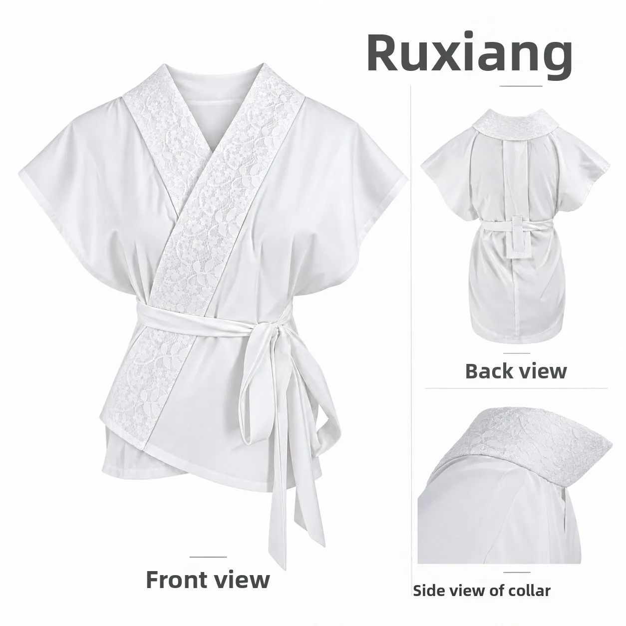 New Integrated Lace Embroidery Undergarment Collar with Core Accessory for Kimono Base Universal Innerwear Chinese Stage Perf...