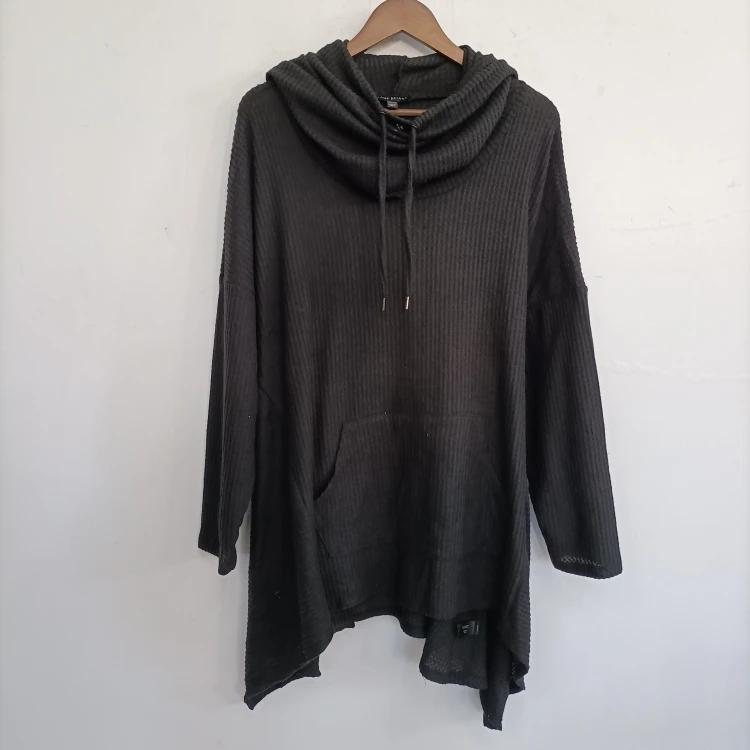 Autumn Winter New Sle Women's Hooded Long Sve Loose Casual Versatile Sweater Warm Thermal Mid-Length Hooded Pullover