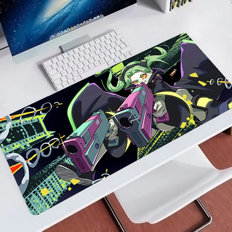 Cute cartoon Mouse Pads Rubber Extended Gamer Desk Mat Large Computer Keyboard Pad C-Cyberpunk Rebecca Colorful Gaming Mousepad