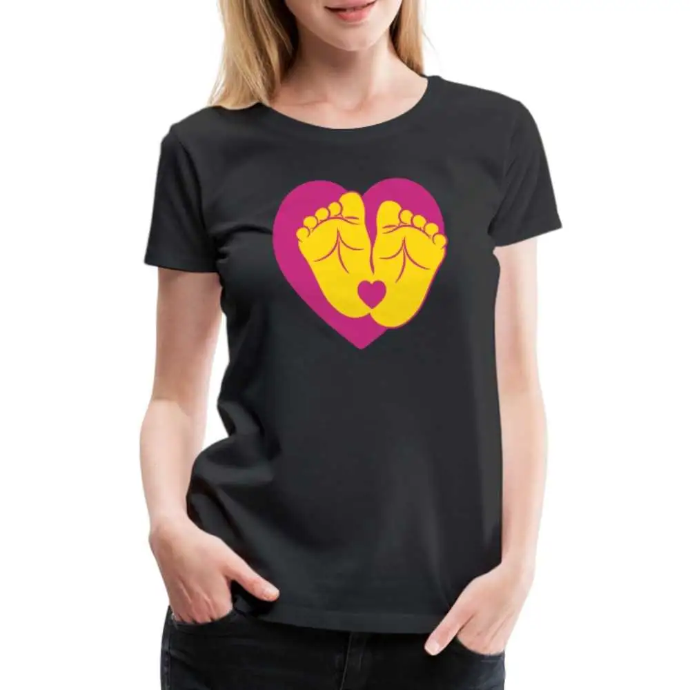 Heart Finder Feet Gift T Shirt For Expectant Mothers