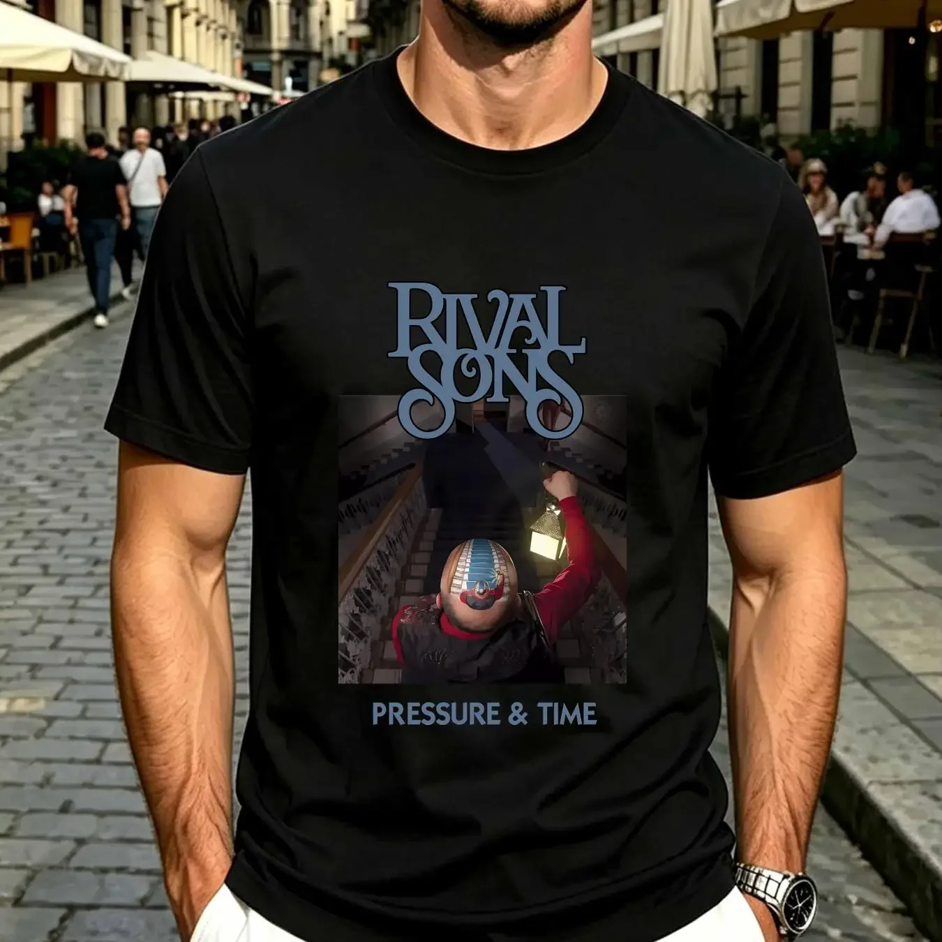 washed T Shirt rival sons pressure time vintage Washed Casual fashion Stretched streetwear Comfortable homme designer clothes