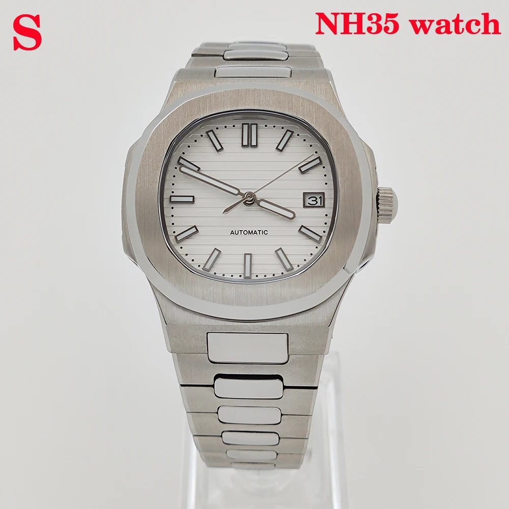 防水ステンレススチールノーチラススタイル機械式時計 NH35 ムーブメント男性と女性の高品質時計