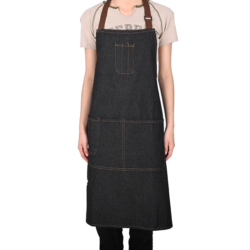 Personalized Women's kitchen Apron Canvas Grill Top Rated Chef Server Denim Apras Kitchen Accessories Home Cleaning Barber shop