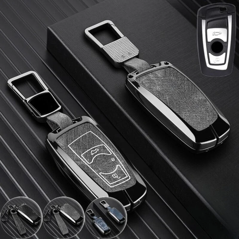 

Кожаный чехол для ключей из цинкового сплава A + для BMW 3, 4, 5, 6, 7 M5 X2 X3 X4 X5 F30 F15