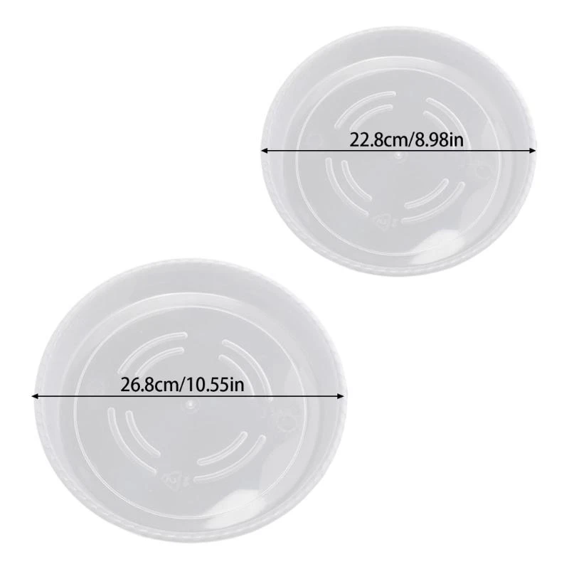9/10,5 polegadas plástico transparente pires panela