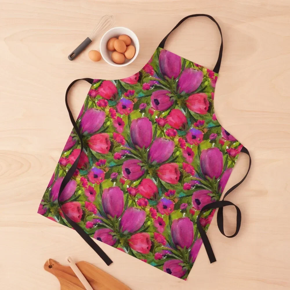 

Tulips | Acrylic Painted Flowers | Cherie's Art(c)2022 Apron Hairdressing Men kitchen Apron