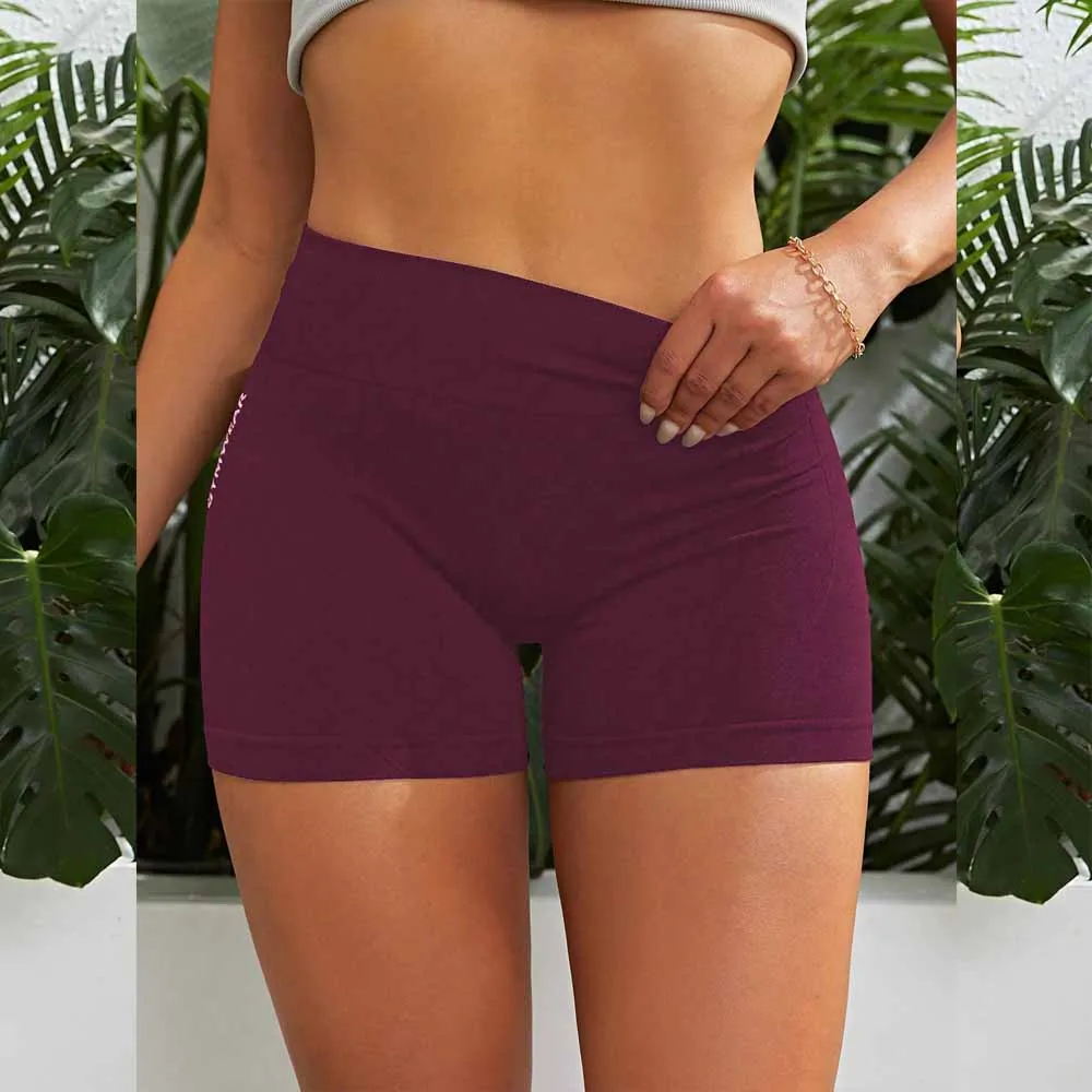 Short de motard taille haute pour femme, leggings push up athlétiques, basiques d'entraînement, gym, yoga