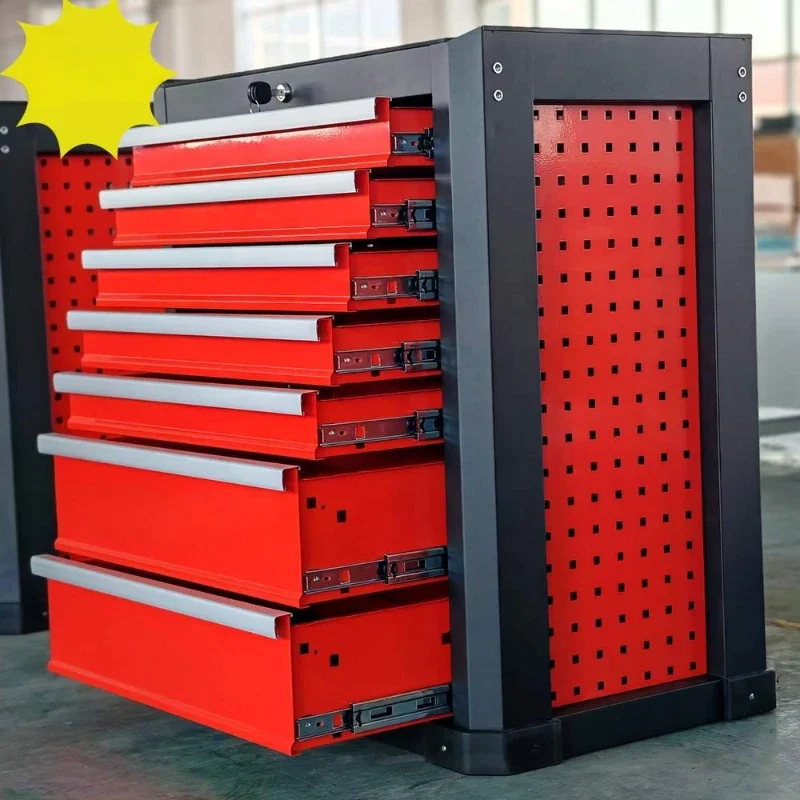 

Factory customization 7 Drawer Garage Metal Rolling Roller Trolley workshop tool cabinet, tool chest on wheels