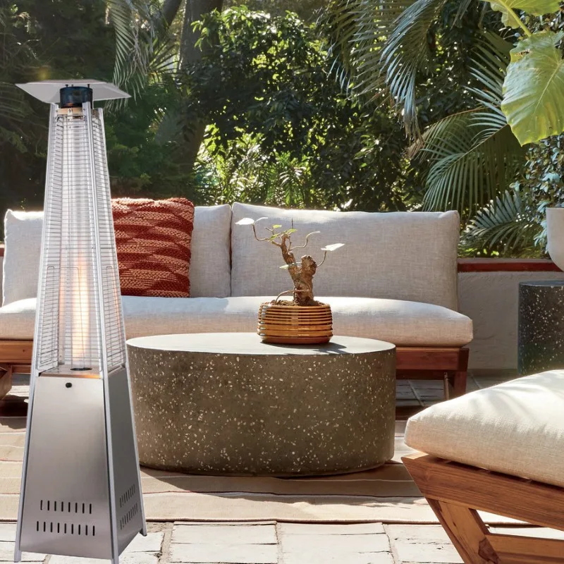 Fast Heating Stainless Steel Tower-Type Outdoor Infrared Gas Heater Wall-Mounted Energy Efficient Class Overheat Living Room