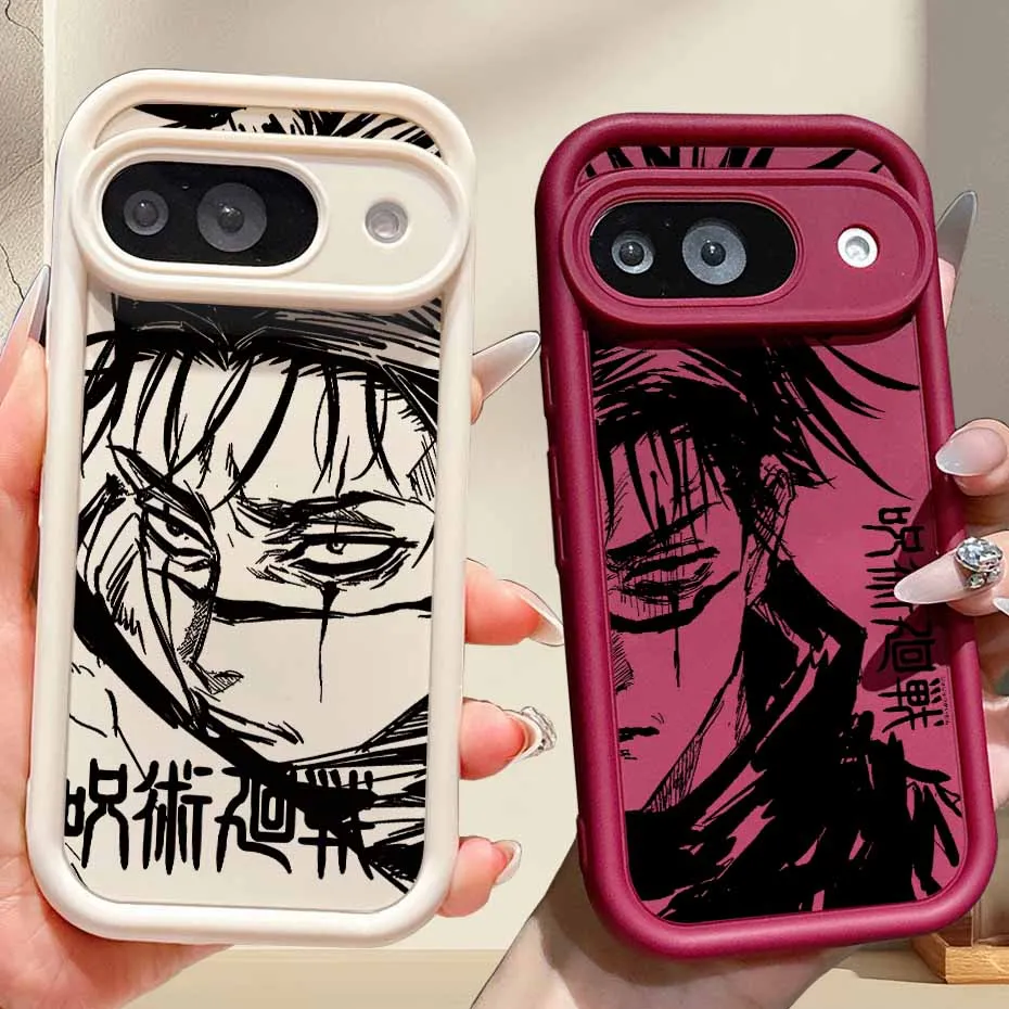 Funda de teléfono Anime Jujutsu Kaisen para Google Pixel 10 9 9A 8A 8 7A 7 Pro XL Eyes Ladder Soft Feel Shell Soft Cover