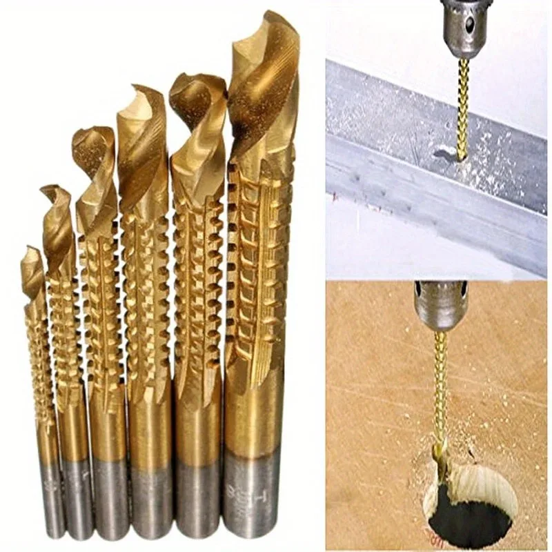 

10pcs Cobalt Drill Bit Set Spiral Screw Metric Composite Tap Twist Drill Bit Set Multi-function Metal Special Tap Drill Bit