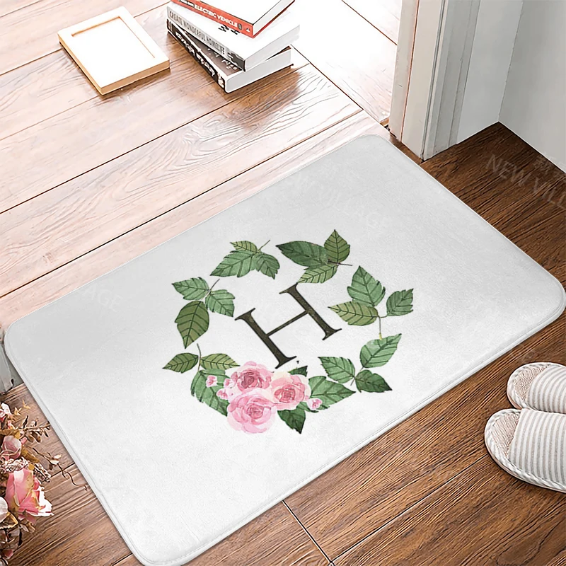 Anti-slip Bath Mat Bathroom Small Rug Shower Mat letter Home Decor Door Mat Kitchen Mat Bedroom Entrance Room Mats Floor Carpet