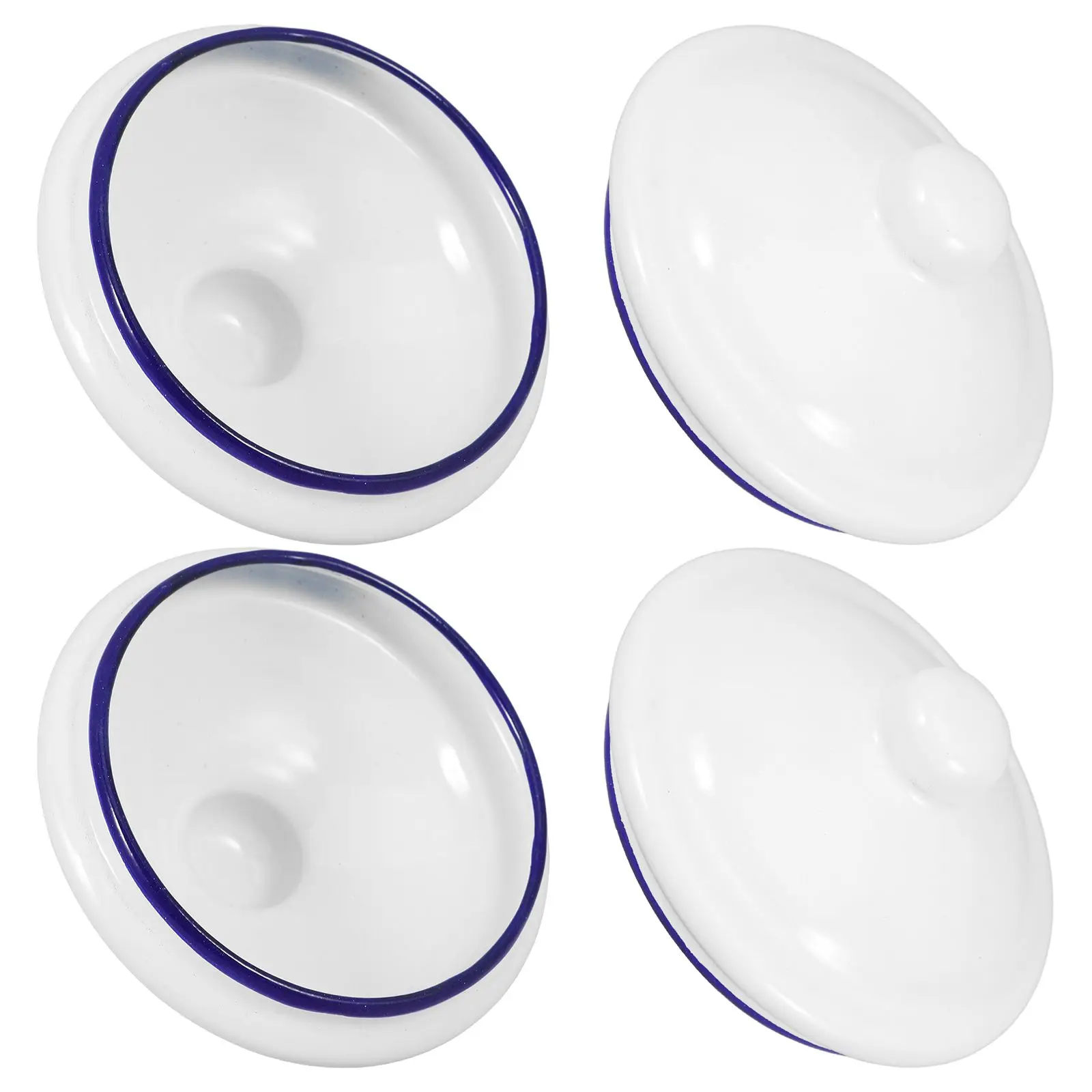 

4Pcs Enamel Cup Lids Heat Resistant Covers for Cups Mug Teaware Replacement 7 5x8 5 Retro Style Glass Accessories