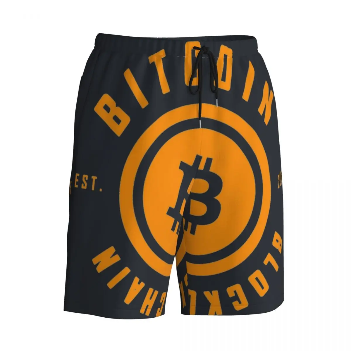 Bitcoin Cryptocurrency Board Shorts Summer Bitcoin BTC Surfing Board Short Pants Males Quick Dry Plus Size Swimming Trunks