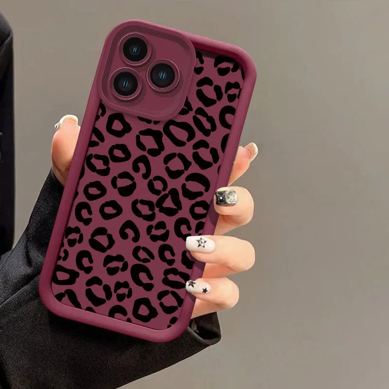 Leopard Print Phone Case For OPPO Realme 12 11 5 7I 8I GT 3 6 NEO 5 Master Pro Plus Silicone Soft Shockproof Bumper Back Cover