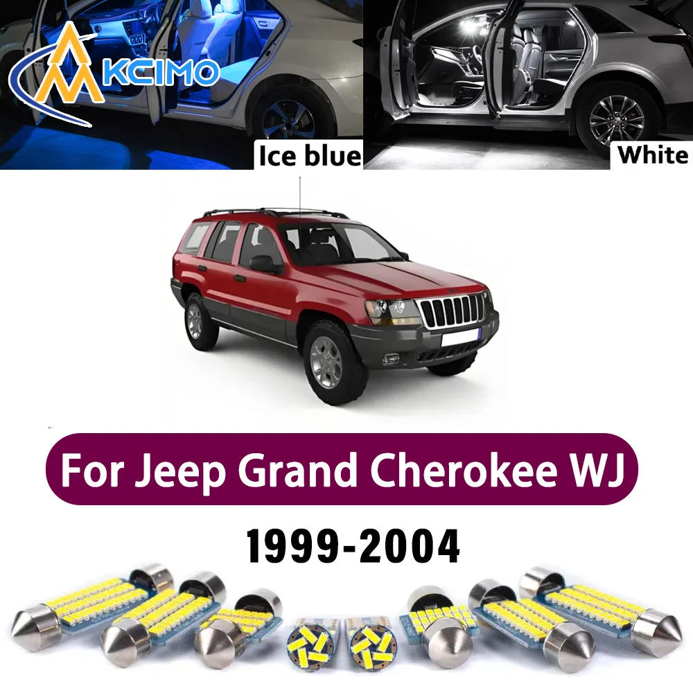 

LED Canbus Interior Reading Dome Vanity Mirror Light Kit For Jeep Grand Cherokee WJ 1999-2004 Premium Easy Install Bright Lights