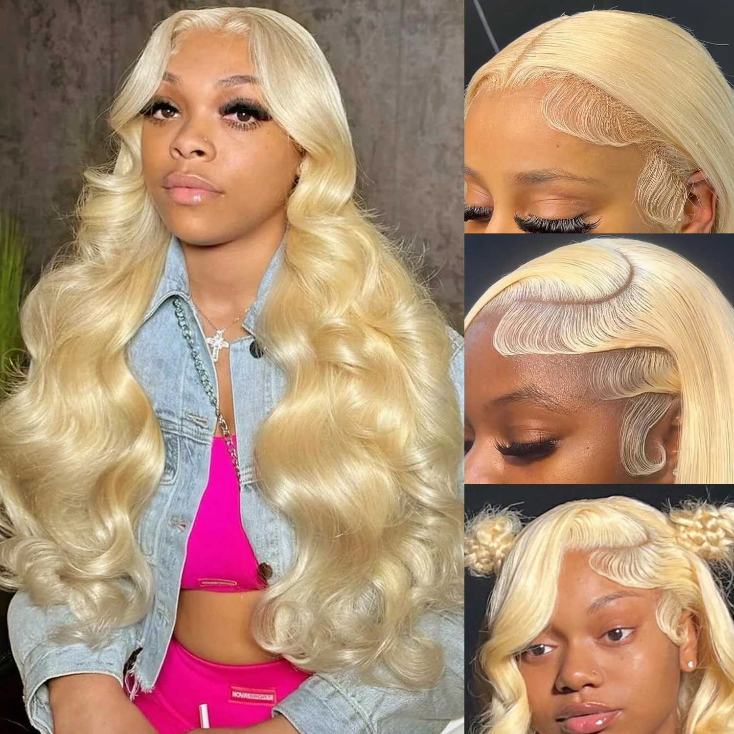 

613 Honey Blonde 13x6 Lace Front Wig 100% Human Hair Body Wave Blonde Lace Frontal Wigs 250 Density 40 inch 5x5 Glueless Wig