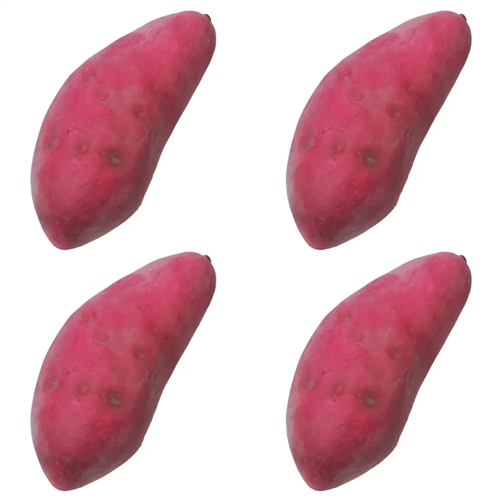 

4 Pcs Vegetable Model Photo Props Fake Sweet Potato Models Vegetables Practical Artificial Potatoes Foam Foams