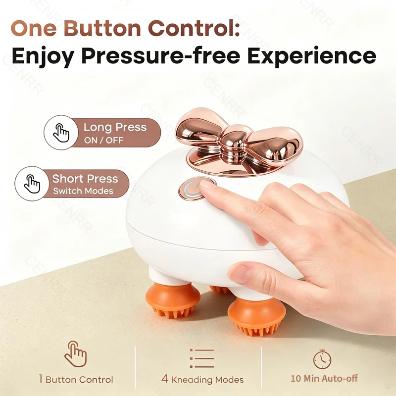 Head Massager with Adjustable Speed for Red Light for Hair Care Soft Silicone for Deep Kneading of the Head Scalp Massager