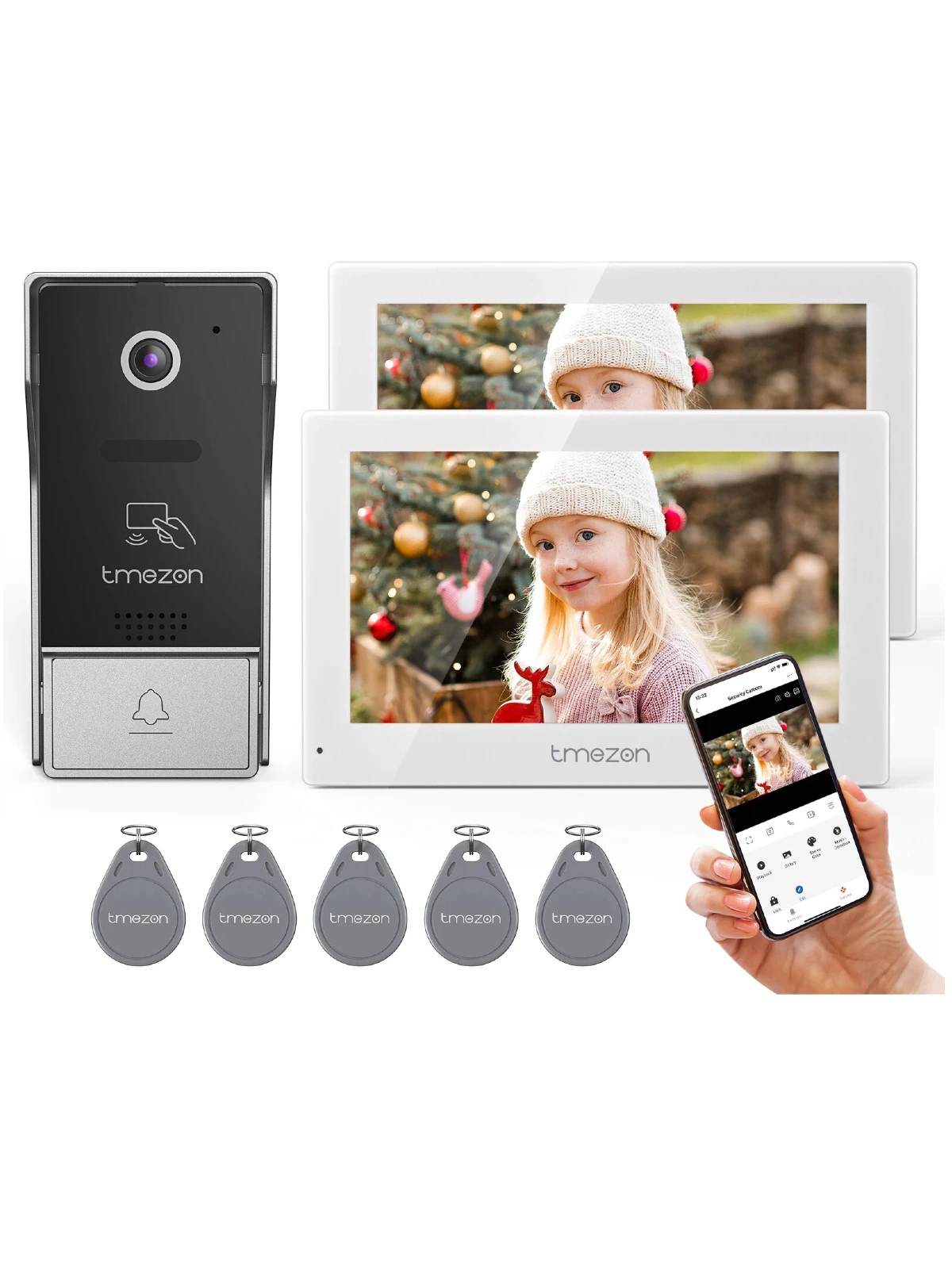 Digitaal video-intercomsysteem voor thuis 7 inch draadloze WIFI-monitor 1080P deurtelefooncamera videodeurbelkaart Tuya ontgrendelen - afbeelding 2
