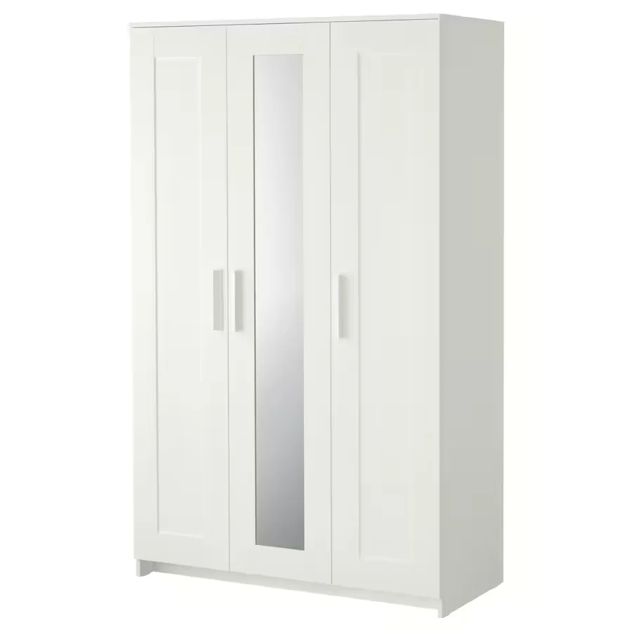 Apartment modern ash wood wardrobe bedroom furniture wood doors closet armoire