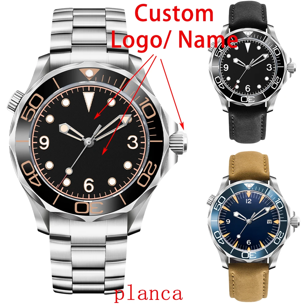 Custom Logo 41mm automatic mechanical watch men's business high-end luxury waterproof watch luminous calendar display watch