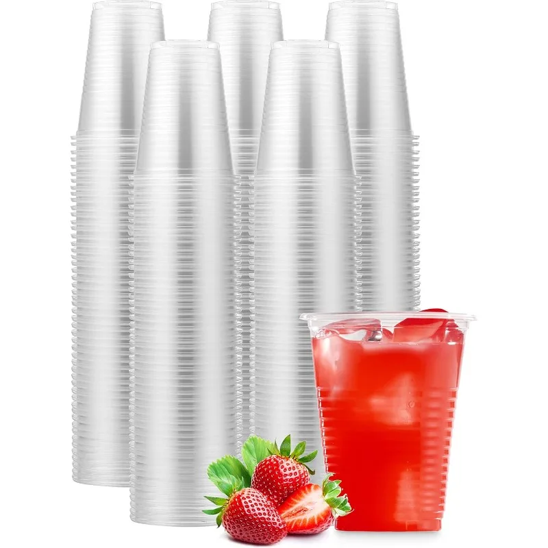 

500 Pack 7 Oz Clear Plastic Cups, Disposable Drinking Cups,Plastic Party Cups,Transparent Plastic Cups Bulk for Birthday Parties