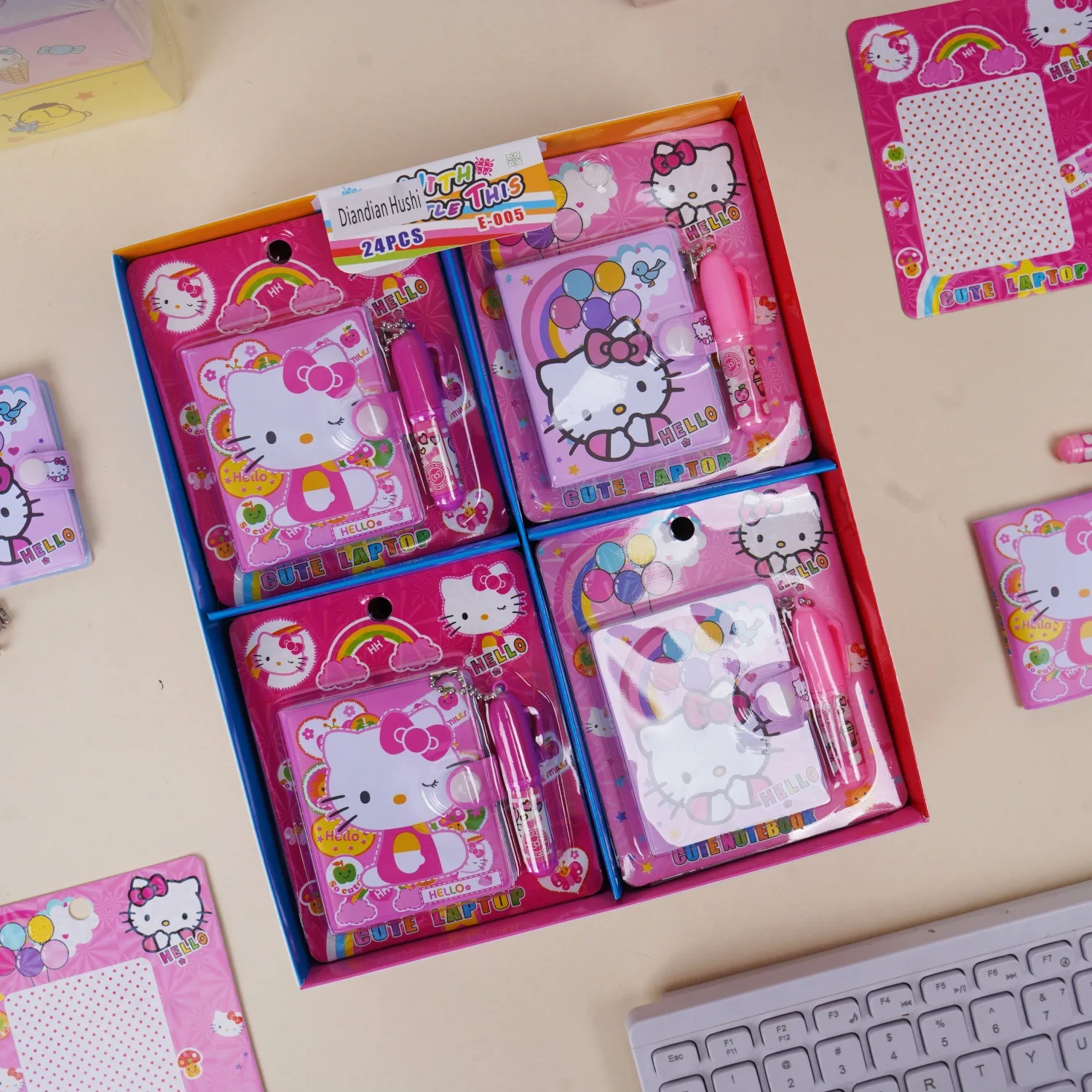 

Hello kitty Cute Notebook A7 Anime Series Kawaii Cartoon Portable Notebook Student Stationery Kids Gifts
