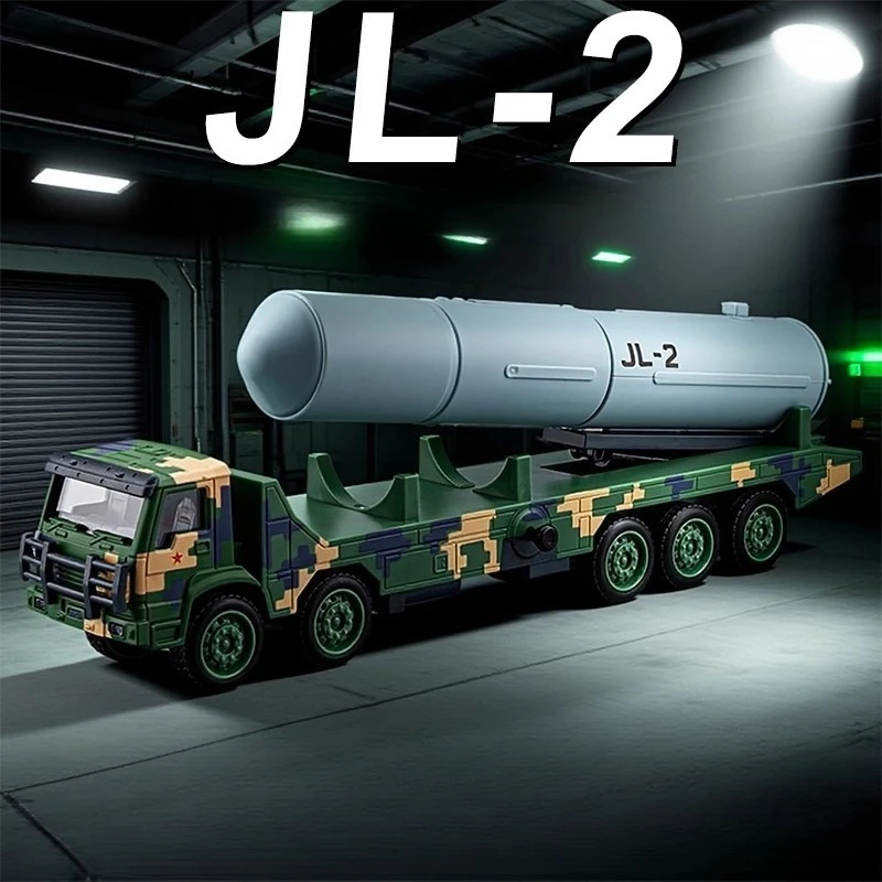 

1:50 Гигантская волна 2 JL-2 Ракетный запуск, модель автомобиля из сплава, звуковые световые эффекты, военная тема, выставка, игрушки, подарки
