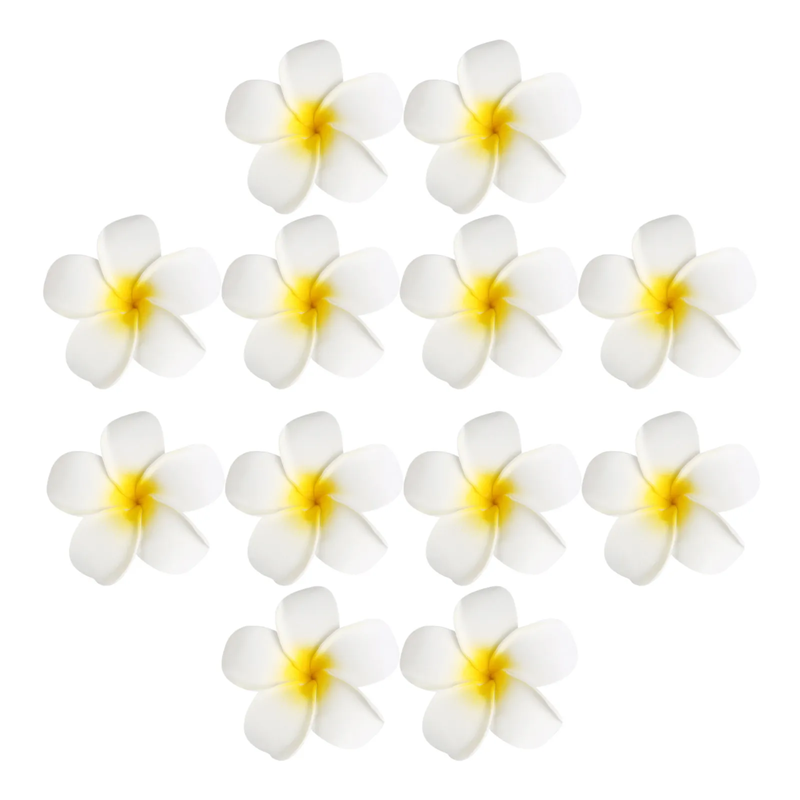 

25 шт. заколок для волос с цветами франжипани для женщин, имитация цветов плюмерии, боковые зажимы, гавайские заколки для невест, украшения для девочек