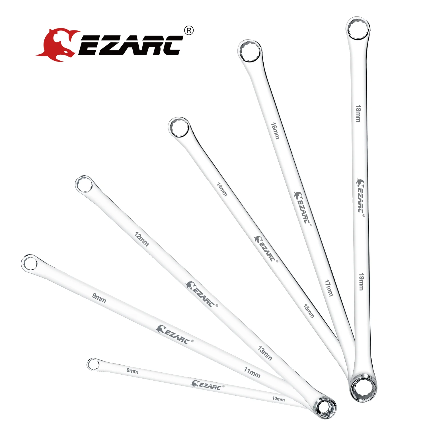 EZARC Aviation Wrench Metric 8mm-19mm Extra Long Box End Wrench CRV Durable Double End Aviation Spanner 1-Piece