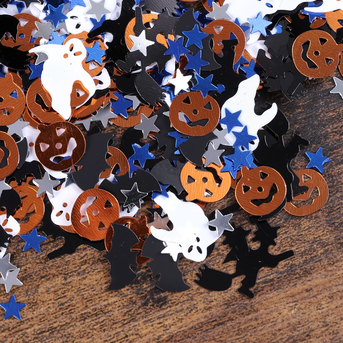 

Halloween Party Paper Confetti Mixed Pumpkin Bat Witch Pentagram Designs Table Scatter Decorations Halloween Confetti