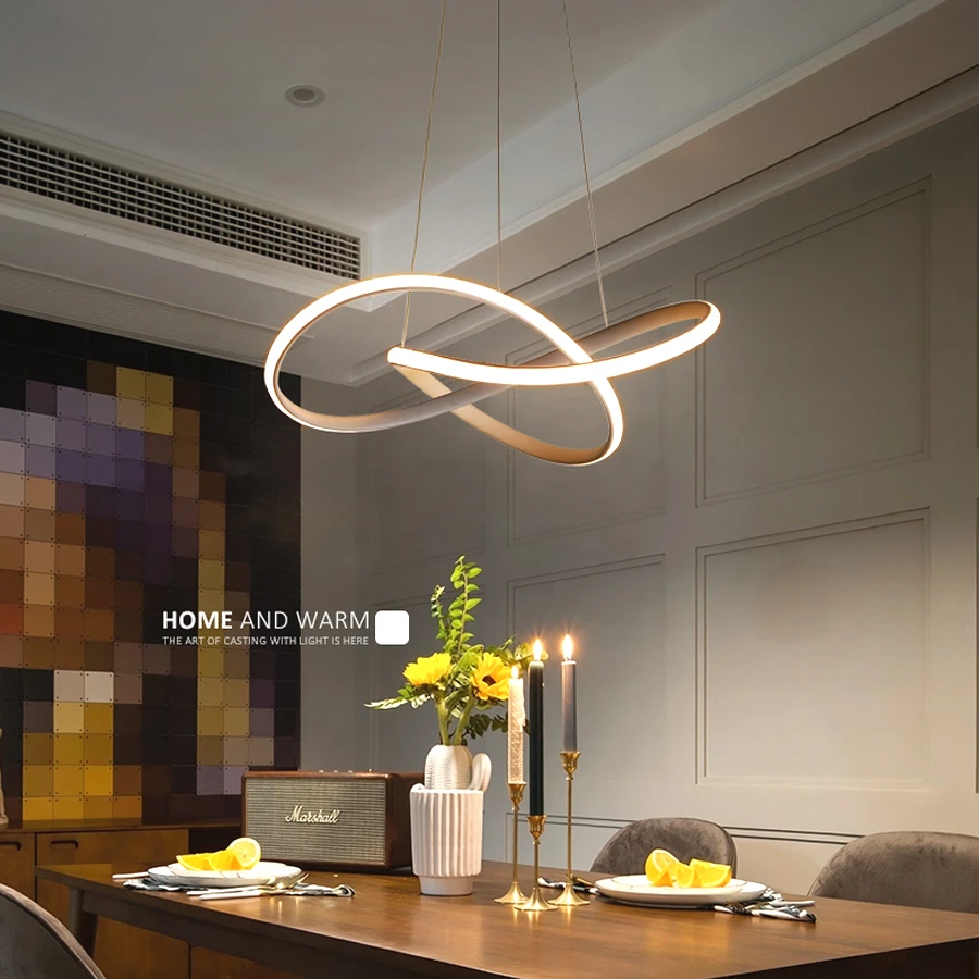 Lustre Modern LED Lustres Para Quarto Restaurante Iluminação Teto Iluminação Suspensão Lustres Decoração Interior