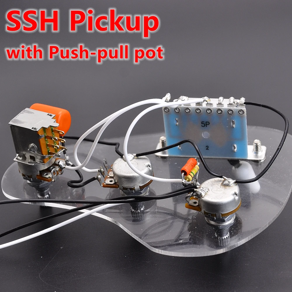 SSH pickup Electric Guitar Wiring Harness with push pull Potentiometer For ST Guitar