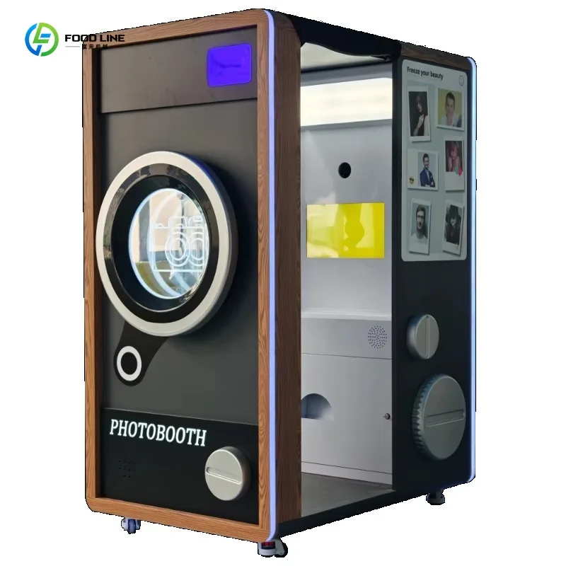 Customized Booth Vending Machine Korean Mirror Photo Booth with LCD Screen Camera Printer Selfie Station for Sale
