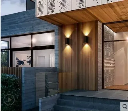 مصباح حديقة LED خارجي مقاوم للماء والغبار، مصباح جداري بسيط لباب الممر الداخلي والخارجي #5