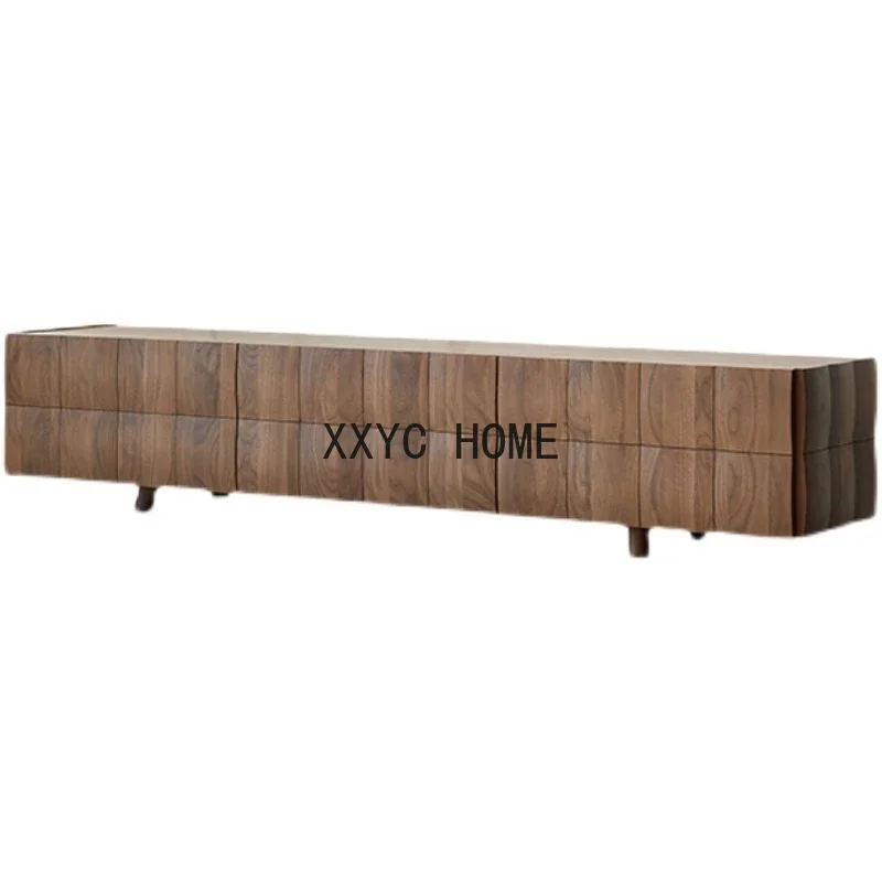 

Шкаф для хранения скандинавского искусства, Северная Америка, черный орех, шкаф для телевизора из массива дерева, простой напольный шкаф для хранения вещей