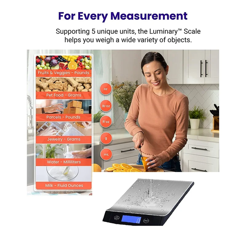 

YHYS Food Kitchen Digital Scale for Weight Loss,Rechargeable, Ounces and Grams for Cooking Baking Precise Graduation