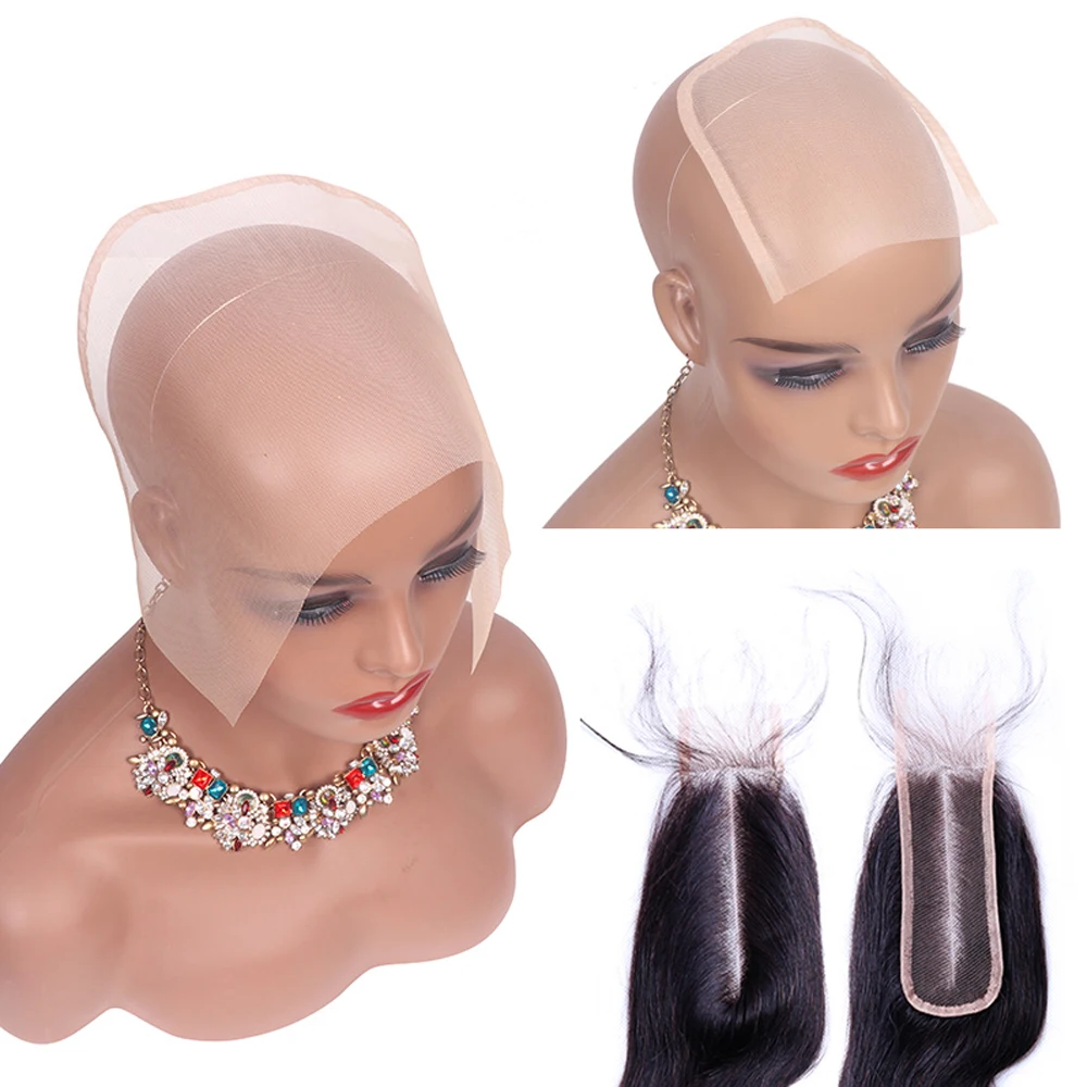 5Pcs Hair Net Hd Lace Net For Ventilating Swiss Lace Net For Making Frontal Closure Brown Clear 2*4 4*4 13*4 Base Weaving Net