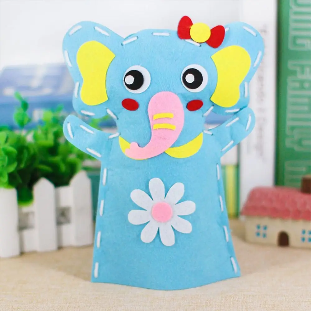 Preciosos marionetas de mano no tejidas, plástico de nailon, manualidades DIY, juguetes, material didáctico, herramientas de enseñanza de animales para guardería, regalo de Navidad