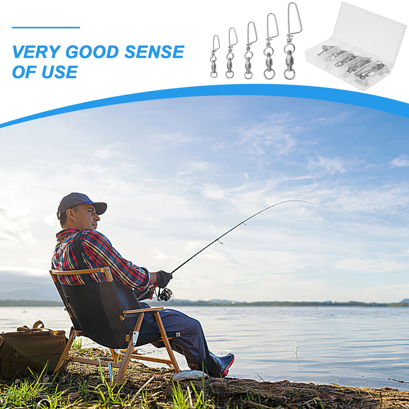 

25 Pcs Circle Hooks for Fishing Swivel Saltwater Accessories Metal Wire Heavy Duty Swivels