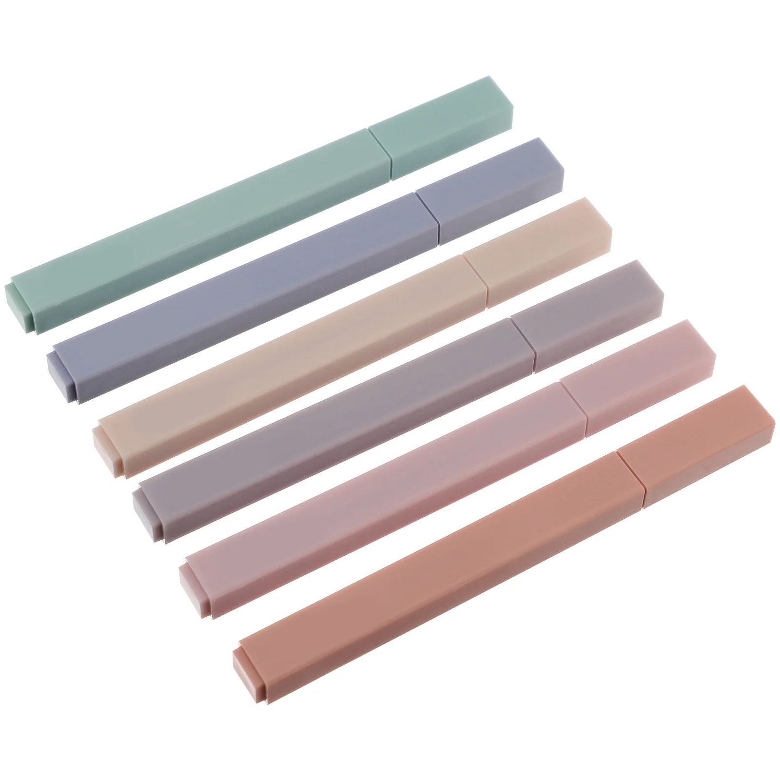 6Pcs Fluorescent Marker Pens Soft-Tip Highlighters Portable Student Stationery Drawing Office Supplies Highlighters