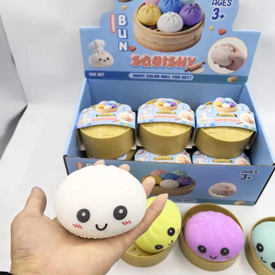 

Colorful Simulated Dumpling Squishy Relaxing Relieve Anxiety Antistress Enhance Happiness Reusable Rebound Squeeze Reliever Toys