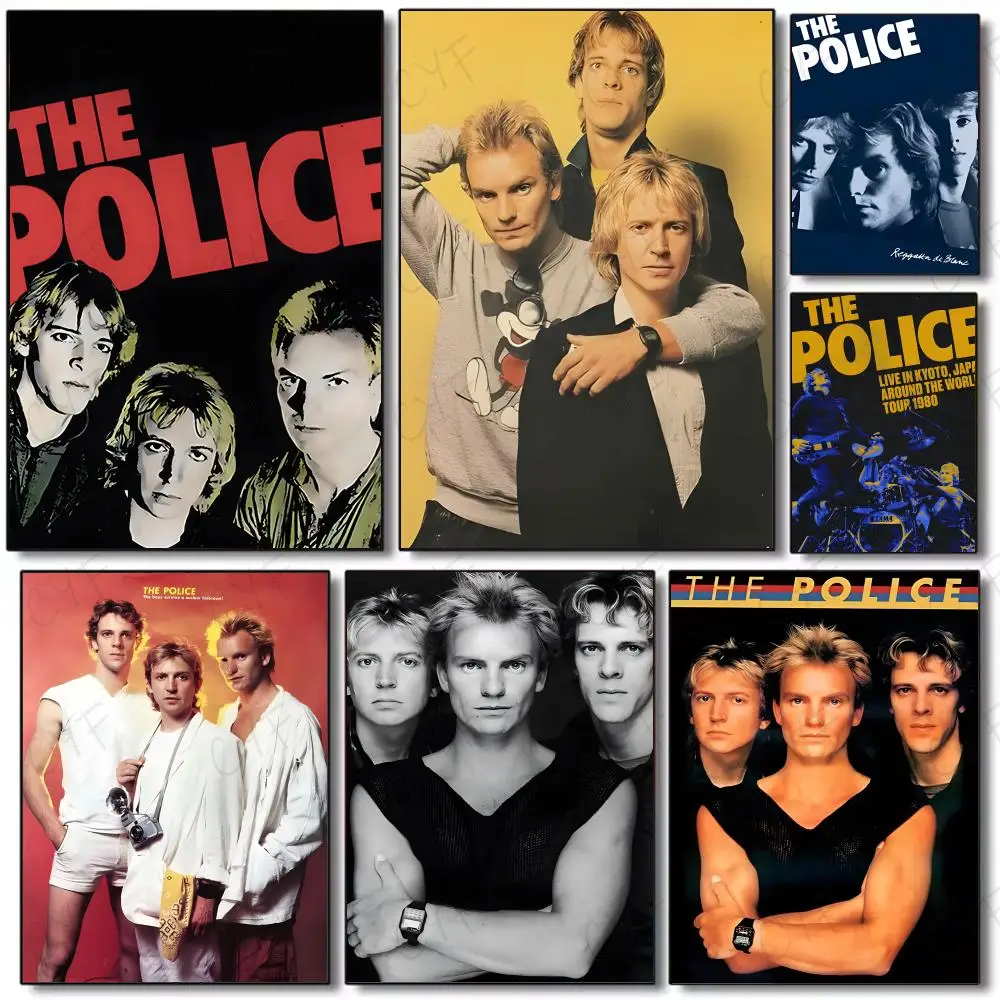 Legendary British Rock Band T-The P-Police Poster Poster Painting Wall Art Mural for Living Room Home Decor and Gifts