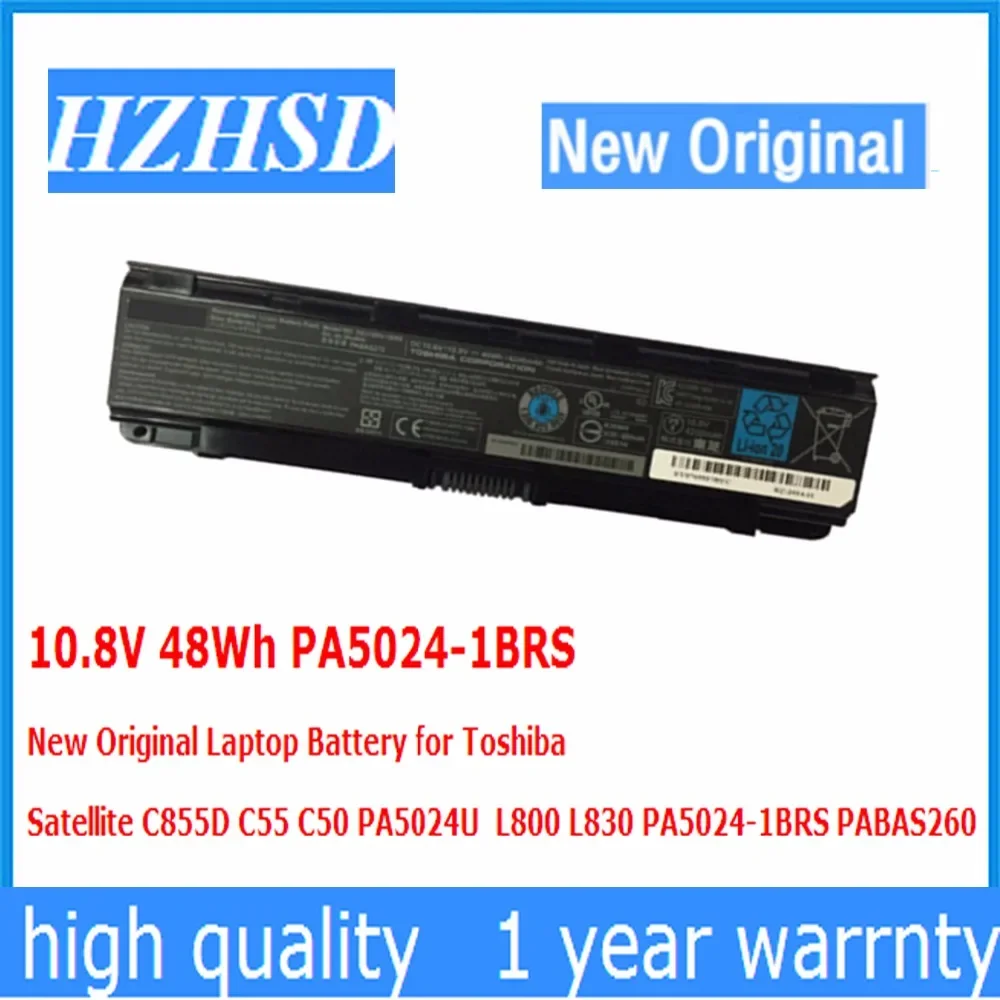 

10.8V 48Wh PA5024-1BRS New Original Laptop Battery for Toshiba Satellite C855D C55 C50 L800 L830 PA5024-1BRS PABAS260