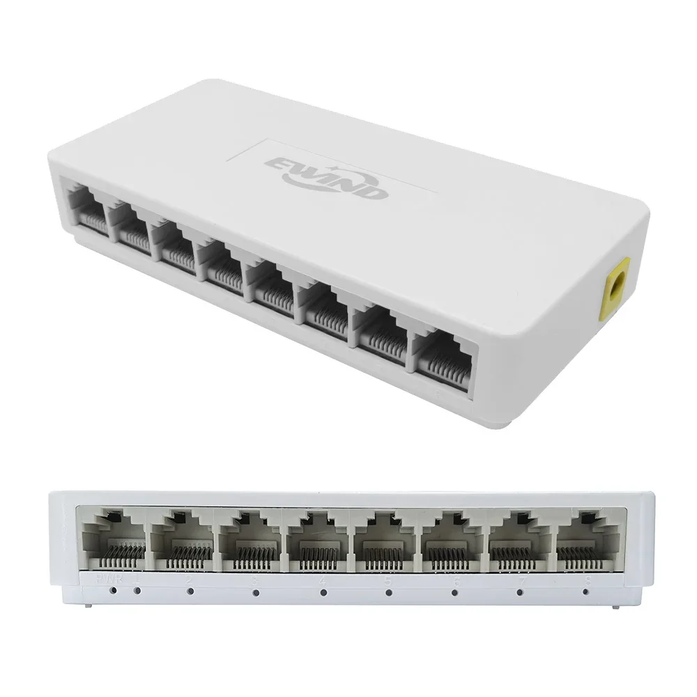 EWIND Switch 5/8 Ports Gigabit Network Switch 10/100/1000Mbps Auto-sensing RJ45 LAN Ethernet Switching Hub Shunt for CCTV