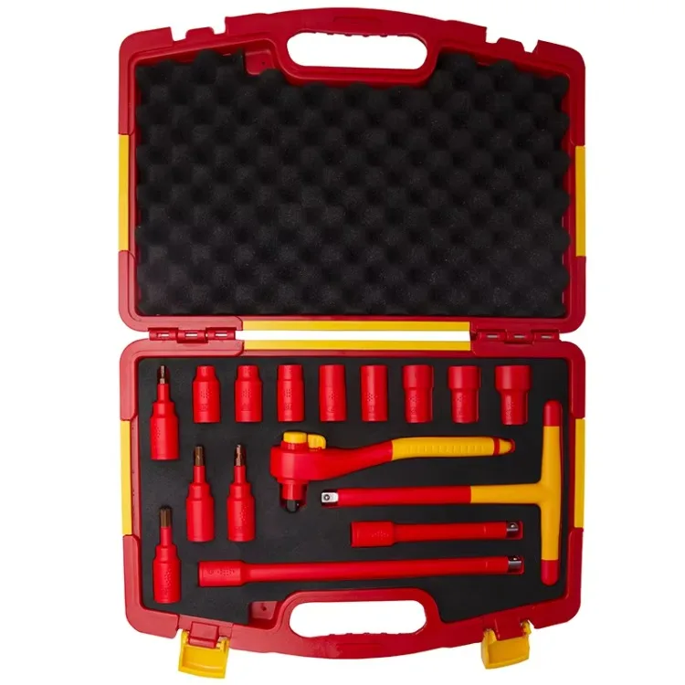 WEDO VDE 1/2 "مجموعة أكمام معزولة 21 قطعة 1000 فولت مفتاح ربط كهربائي IEC 60900 #5