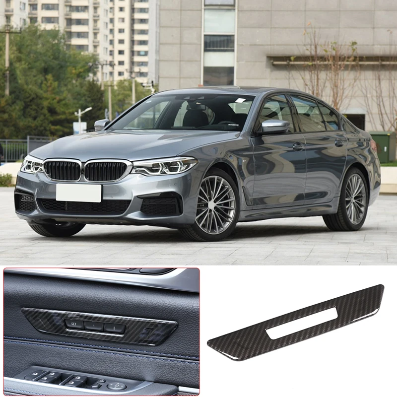 

For BMW 5 Series 6 SeriesGT G30 G32 17-22 Car Seat Memory Lock Button Frame Trim Cover Sticker ABS Carbon Fiber Car Accessories