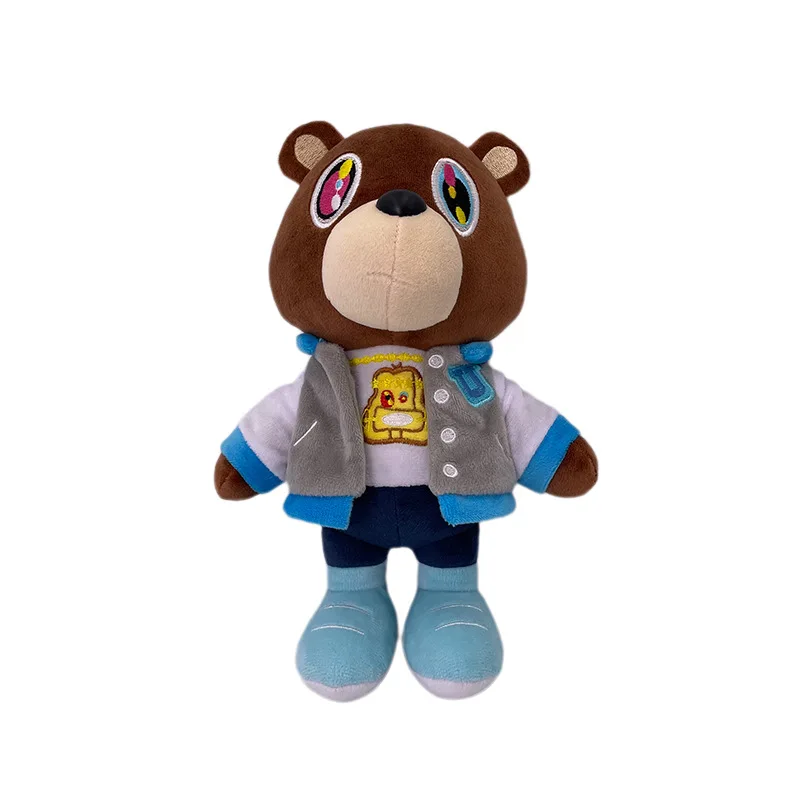 Kawaii Kanye Dropout Bear Teddy Bear Plush Toys Kanye West Graduation Soft Stuffed Home Room Decor Birthday Gift